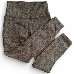 Lululemon Wunder Under Luon Herringbone Leggings Women’s Size 6 • Gray • Cropped